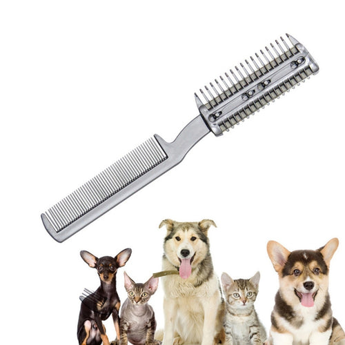 2 PCS Pet Cleaning Dead Hair มีดกำจัดขนหวีกำจัดขนนุ่ม, Hair Removal Knife