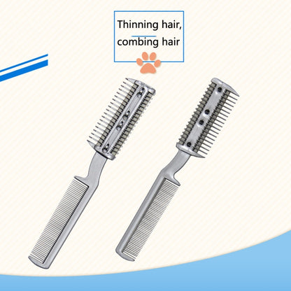 2 PCS Pet Cleaning Dead Hair มีดกำจัดขนหวีกำจัดขนนุ่ม, Hair Removal Knife