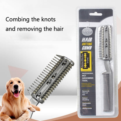 2 PCS Pet Cleaning Dead Hair มีดกำจัดขนหวีกำจัดขนนุ่ม, Hair Removal Knife