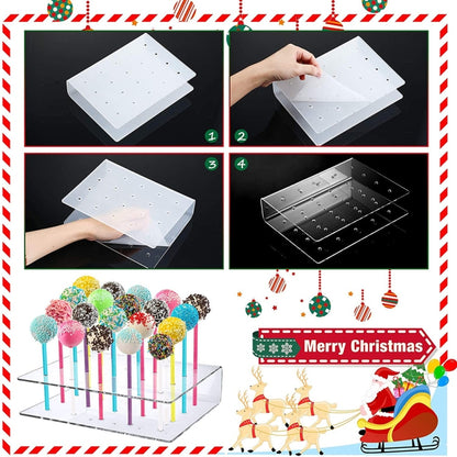 4 PCS 20-Hole Lollipop Stand Snack Stick Display Stand, Snack Stick Display Stand