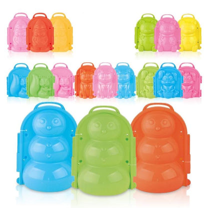 3 PCS Children Winter Outdoor Toy 3D Snow & Sand Mould Tool, การจัดส่งสีแบบสุ่ม, สไตล์:, 3 PCS Elf, 3 PCS Bear, 3 PCS Cat, 3 PCS Squirrel, 3 PCS Rabbit
