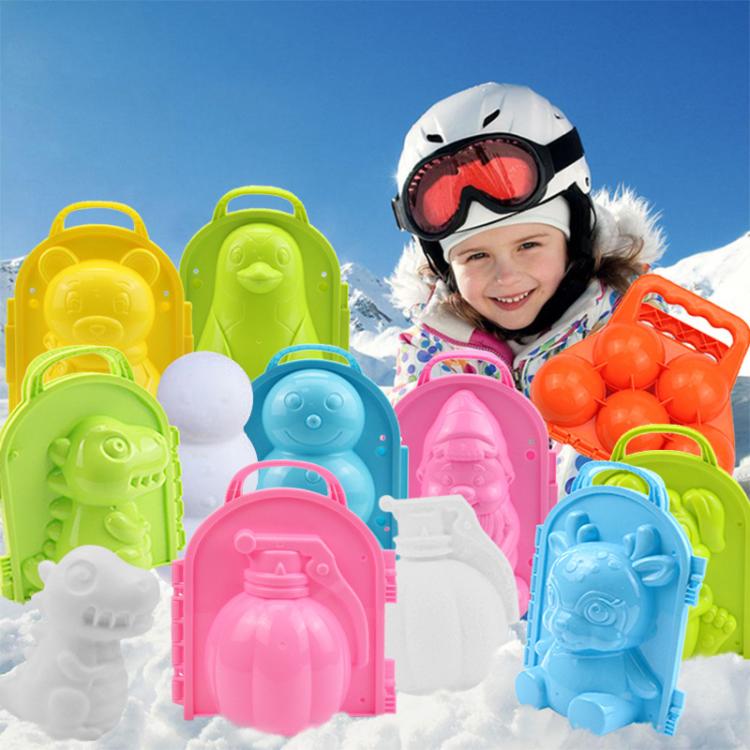 3 PCS Children Winter Outdoor Toy 3D Snow & Sand Mould Tool, การจัดส่งสีแบบสุ่ม, สไตล์:, 3 PCS Elf, 3 PCS Bear, 3 PCS Cat, 3 PCS Squirrel, 3 PCS Rabbit
