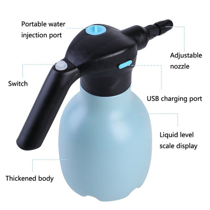1.5L Garden Electric Watering Can อุปกรณ์รดน้ำดอกไม้ในครัวเรือนแบบใช้มือถือ, Blue, Blue + Universal Nozzle