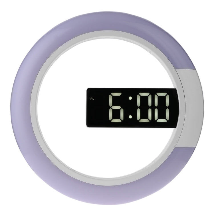 LED Mirror Hollow Wall Clock 7 สี Switch Electronic Digital แสดงผล นาฬิกาแขวนผนัง, Hollow Wall Clock