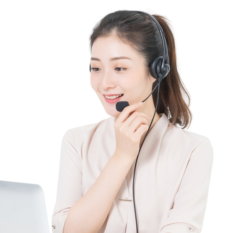 SOYTO SY490 ชุดหูฟังสำนักงานเครือข่ายการสอนระดับนักเรียนการศึกษาคอมพิวเตอร์สไตล์:, Double Ear Black Separation USB