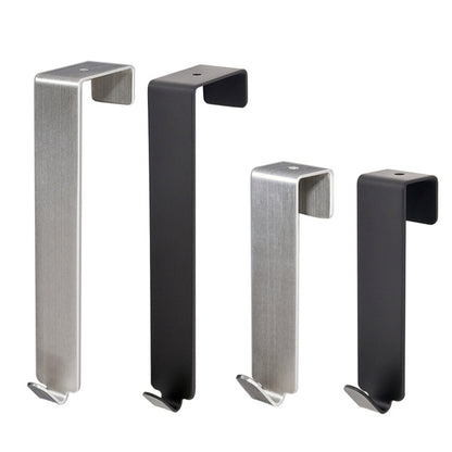 ตะขอแขวนประตูสแตนเลส 4 ชิ้นตู้แขวนประตูห้องนอนสไตล์:, Short Stainless Steel Color, Short Black, Long Stainless Steel Color, Long Black