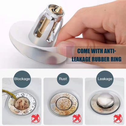 ปลั๊กอุดกันรั่วของอ่างล้างหน้า แกนตีกลับแบบกด, Push-Type Plug