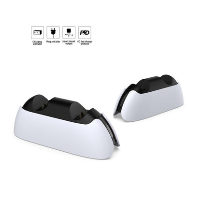 DOBE TP5-05103 แท่นชาร์จ Gamepad ชนิดสัมผัสพร้อมไฟแสดงสถานะสำหรับ PS5, TP5-05103