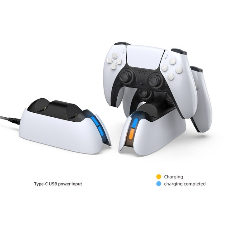 DOBE TP5-05103 แท่นชาร์จ Gamepad ชนิดสัมผัสพร้อมไฟแสดงสถานะสำหรับ PS5, TP5-05103