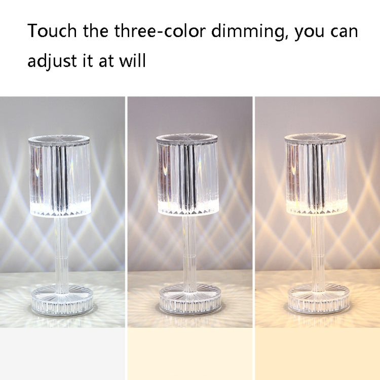 โคมไฟตั้งโต๊ะเพชรคริสตัลแบบชาร์จ USB, USB Charging(RGB with Remote Control 16 Color)
