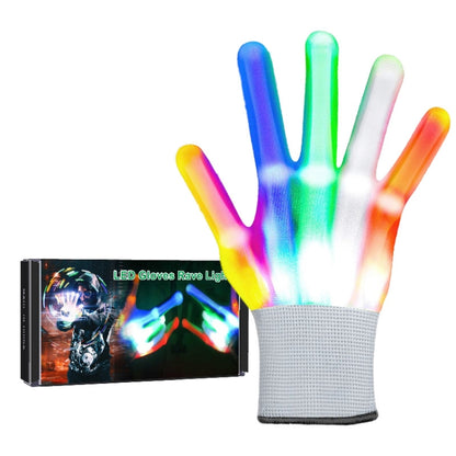 ถุงมือเรืองแสง LED กระดูกมือ 1 คู่, XL