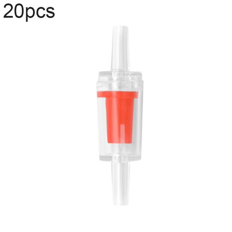 20 PCS ตู้ปลาปั๊มออกซิเจนวาล์วตรวจสอบหลอดลม, 4mm (Red), 4mm (Black), 4mm (White), 4mm (Blue), 8mm (Red), 10mm (White), 12mm (White), 4mm (White Red)
