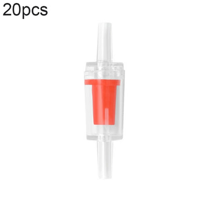 20 PCS ตู้ปลาปั๊มออกซิเจนวาล์วตรวจสอบหลอดลม, 4mm (Red), 4mm (Black), 4mm (White), 4mm (Blue), 8mm (Red), 10mm (White), 12mm (White), 4mm (White Red)