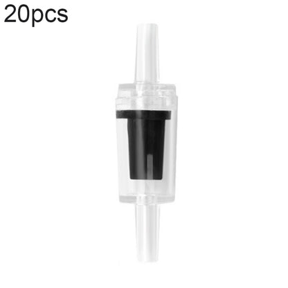 20 PCS ตู้ปลาปั๊มออกซิเจนวาล์วตรวจสอบหลอดลม, 4mm (Red), 4mm (Black), 4mm (White), 4mm (Blue), 8mm (Red), 10mm (White), 12mm (White), 4mm (White Red)