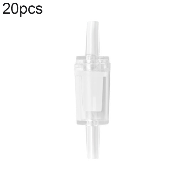 20 PCS ตู้ปลาปั๊มออกซิเจนวาล์วตรวจสอบหลอดลม, 4mm (Red), 4mm (Black), 4mm (White), 4mm (Blue), 8mm (Red), 10mm (White), 12mm (White), 4mm (White Red)