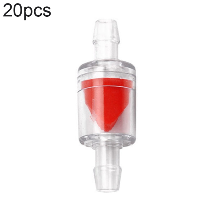 20 PCS ตู้ปลาปั๊มออกซิเจนวาล์วตรวจสอบหลอดลม, 4mm (Red), 4mm (Black), 4mm (White), 4mm (Blue), 8mm (Red), 10mm (White), 12mm (White), 4mm (White Red)