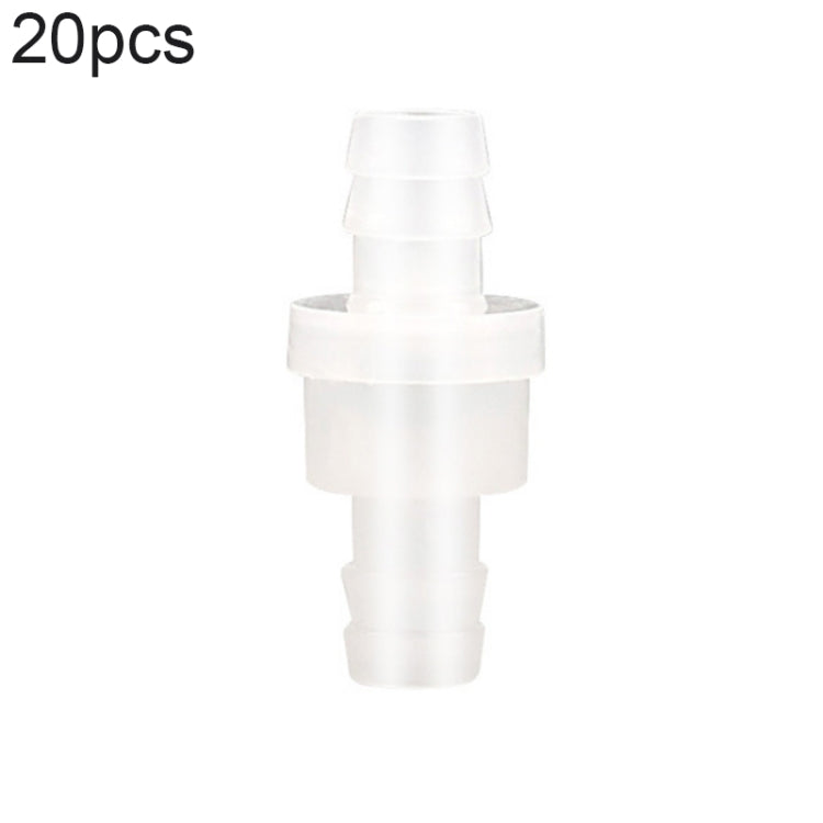 20 PCS ตู้ปลาปั๊มออกซิเจนวาล์วตรวจสอบหลอดลม, 4mm (Red), 4mm (Black), 4mm (White), 4mm (Blue), 8mm (Red), 10mm (White), 12mm (White), 4mm (White Red)