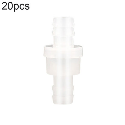 20 PCS ตู้ปลาปั๊มออกซิเจนวาล์วตรวจสอบหลอดลม, 4mm (Red), 4mm (Black), 4mm (White), 4mm (Blue), 8mm (Red), 10mm (White), 12mm (White), 4mm (White Red)