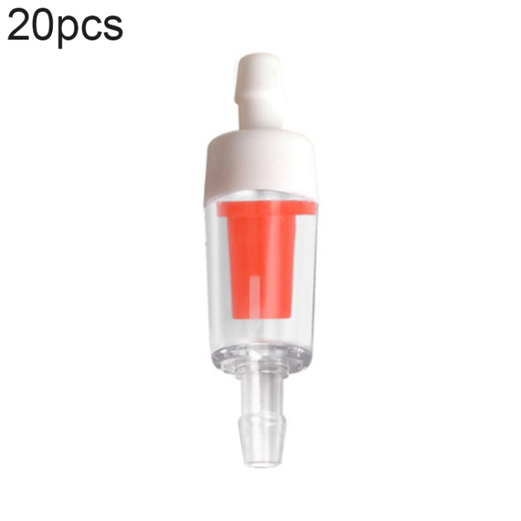 20 PCS ตู้ปลาปั๊มออกซิเจนวาล์วตรวจสอบหลอดลม, 4mm (Red), 4mm (Black), 4mm (White), 4mm (Blue), 8mm (Red), 10mm (White), 12mm (White), 4mm (White Red)