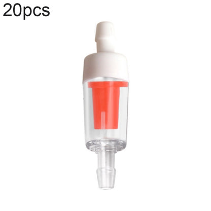 20 PCS ตู้ปลาปั๊มออกซิเจนวาล์วตรวจสอบหลอดลม, 4mm (Red), 4mm (Black), 4mm (White), 4mm (Blue), 8mm (Red), 10mm (White), 12mm (White), 4mm (White Red)