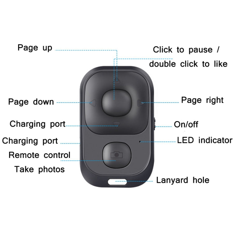 CDY001 มัลติฟังก์ชั่น USB รีโมตคอนโทรล Bluetooth Selfie รีโมตคอนโทรล, CDY001