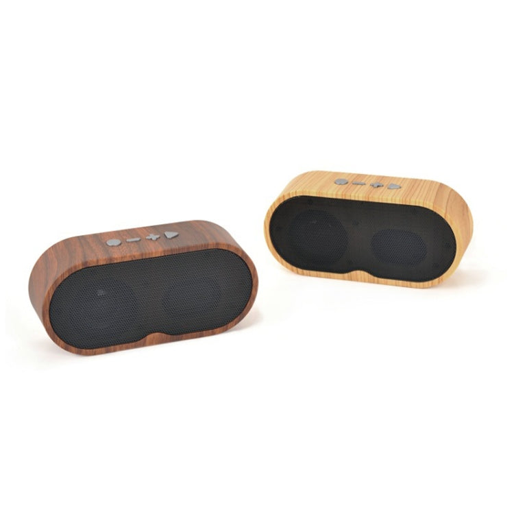 F3 Retro Wood-Grain Mini Bluetooth Speaker รองรับการ์ด TF