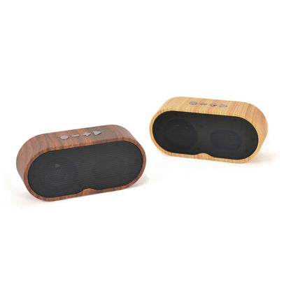 F3 Retro Wood-Grain Mini Bluetooth Speaker รองรับการ์ด TF