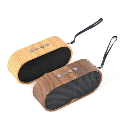 F3 Retro Wood-Grain Mini Bluetooth Speaker รองรับการ์ด TF