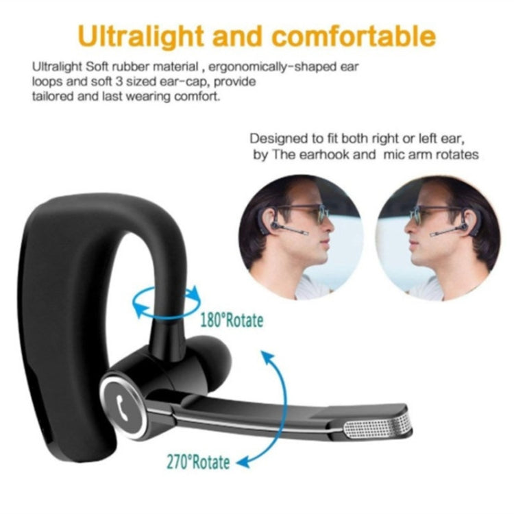 Lymoc V8S ธุรกิจหูฟังไร้สายบลูทูธในรถยนต์ Bluetooth V4.1 โทรศัพท์แฮนด์ฟรี MIC Music สำหรับ iPhone Xiaomi Samsung