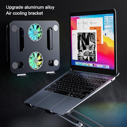 BONERUY P43F อลูมิเนียมอัลลอยด์พับคอมพิวเตอร์ยืนโน๊ตบุ๊คคูลลิ่งยืน, Silver, Silver with Type-C Cable, Gray with Type-C Cable