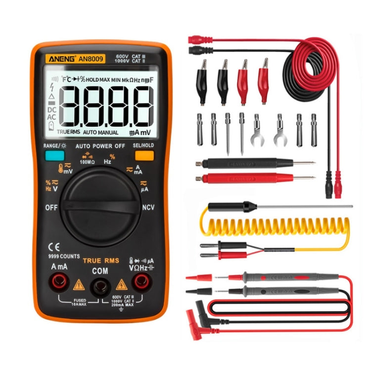 ANENG AN8009 NVC มัลติมิเตอร์แบบดิจิตอล, Standard, Standard with Cable