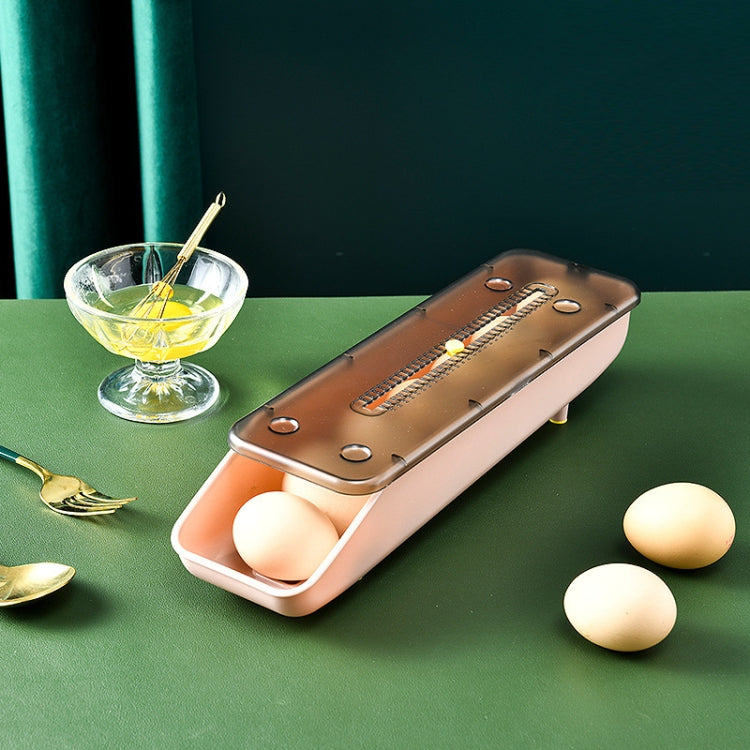 2 PCS เติมกล่องเก็บไข่อัตโนมัติตู้เย็นกล่องเก็บความสด, 1 Layers Green, 1 Layers  Blue, 1 Layers Pink