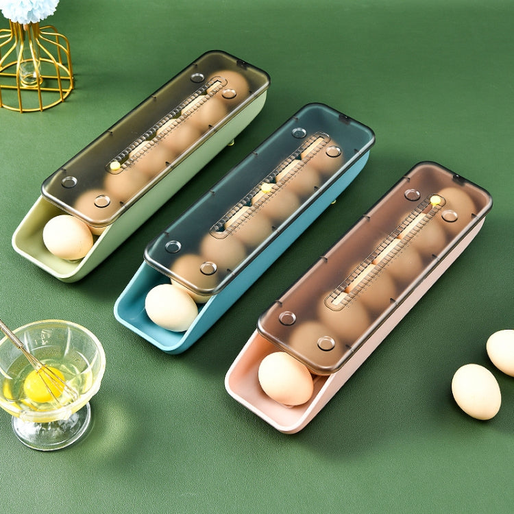 2 PCS เติมกล่องเก็บไข่อัตโนมัติตู้เย็นกล่องเก็บความสด, 1 Layers Green, 1 Layers  Blue, 1 Layers Pink