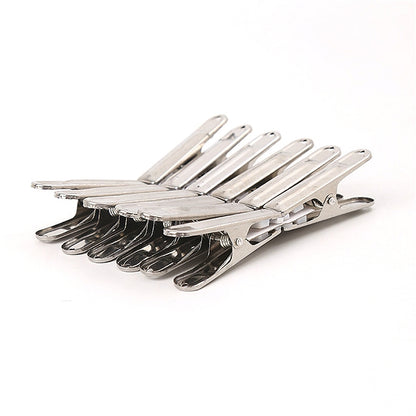20 PCS มัลติฟังก์ชั่สแตนเลสซักรีดโฟลเดอร์ Peg คลิปเก็บเสื้อผ้า, Clothes Storage Clip
