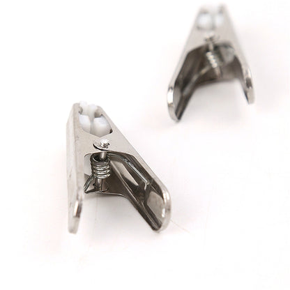 20 PCS มัลติฟังก์ชั่สแตนเลสซักรีดโฟลเดอร์ Peg คลิปเก็บเสื้อผ้า, Clothes Storage Clip