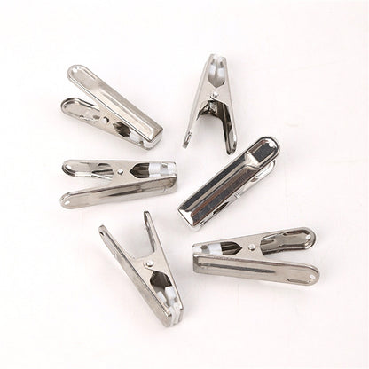 20 PCS มัลติฟังก์ชั่สแตนเลสซักรีดโฟลเดอร์ Peg คลิปเก็บเสื้อผ้า, Clothes Storage Clip