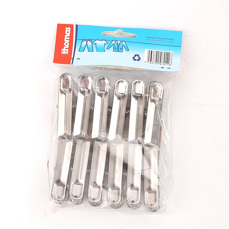 20 PCS มัลติฟังก์ชั่สแตนเลสซักรีดโฟลเดอร์ Peg คลิปเก็บเสื้อผ้า, Clothes Storage Clip