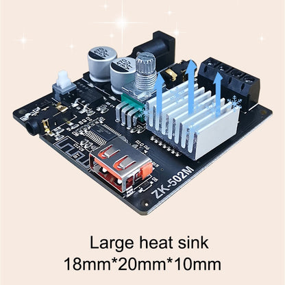 ZK-502M สเตอริโอบลูทูธเครื่องขยายเสียงดิจิตอลเมนบอร์ด, ZK-502M