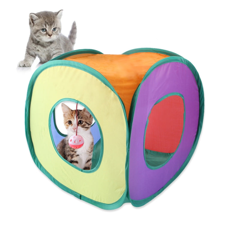 B18210 Square Cat Tunnel Can Storage ช่องแมวพับได้
