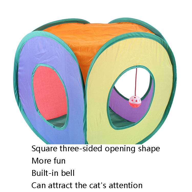 B18210 Square Cat Tunnel Can Storage ช่องแมวพับได้