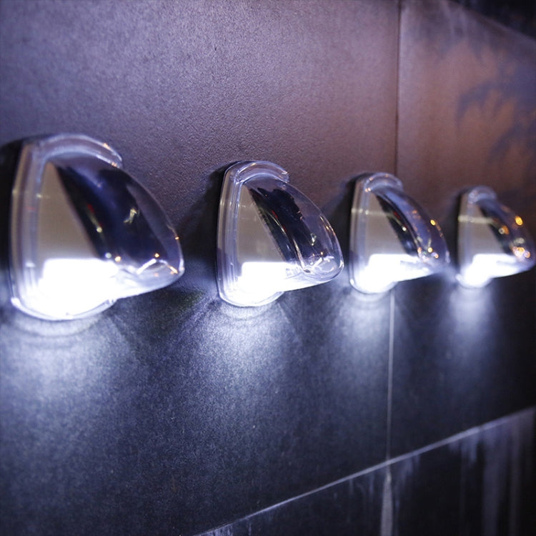 8 LED พลังงานแสงอาทิตย์ลานกลางแจ้งโคมไฟติดผนังกันน้ำ