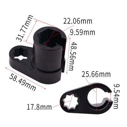 ประแจถอดปลอกเซนเซอร์ออกซิเจนในรถยนต์ 22 มม, 1/2 inch Plum Angle Wrench