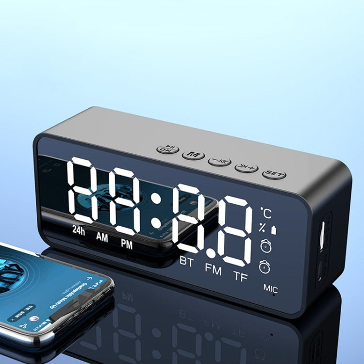ZXL-G50 Mini Mirror Alarm ลำโพง Bluetooth รองรับ TF Card, ZXL-G50 Black, ZXL-G50 White, ZXL-G50 Pink
