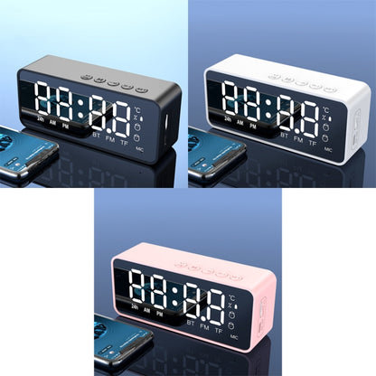 ZXL-G50 Mini Mirror Alarm ลำโพง Bluetooth รองรับ TF Card, ZXL-G50 Black, ZXL-G50 White, ZXL-G50 Pink