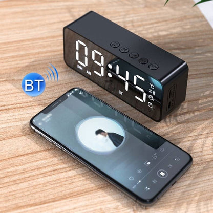 ZXL-G50 Mini Mirror Alarm ลำโพง Bluetooth รองรับ TF Card, ZXL-G50 Black, ZXL-G50 White, ZXL-G50 Pink