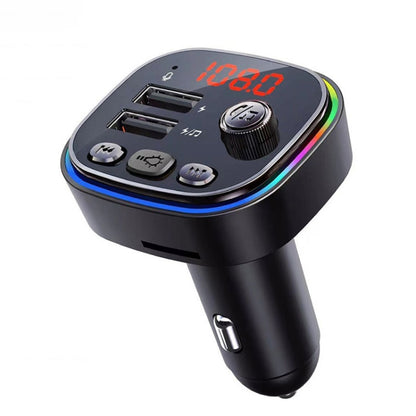 เครื่องเล่นเพลง MP3 Bluetooth ในรถยนต์ USB พร้อมไฟหลากสีสัน, C20