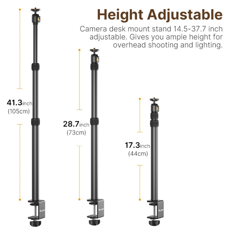 Vijim LS02 Live Desktop Extension Arm Light Stand สำหรับกล้อง Ring Light DSLR, Vijim LS02