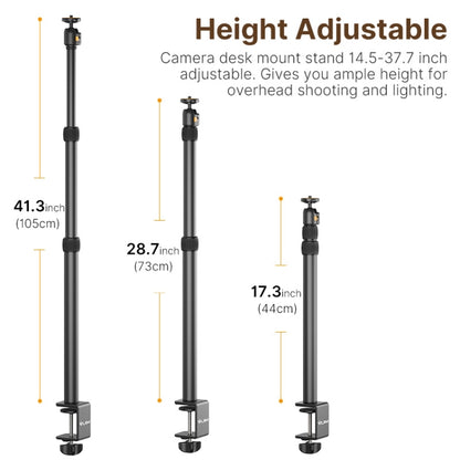 Vijim LS02 Live Desktop Extension Arm Light Stand สำหรับกล้อง Ring Light DSLR, Vijim LS02
