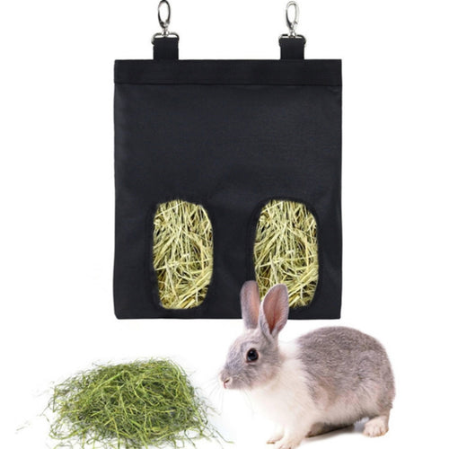 2 PCS หนูแฮมสเตอร์สัตว์เลี้ยงขนาดเล็กแขวนถุงเก็บหญ้าแห้ง, Small, Large