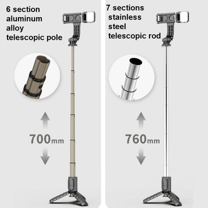 Mini Selfie Stick แบบบูรณาการมัลติฟังก์ชั่น Bluetooth Selfie, ข้อมูลจำเพาะ:, Q10S 70cm With Fill Light, Q11 74CM Without Fill Light, Q10 68CM Without Fill Light